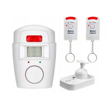 Alarme de Segurança Sem Fio com Sensor de Movimento, Sirene de 105dB, Bateria para Casa, Garagem e Pátio, Inclui Dois Controles Remotos
