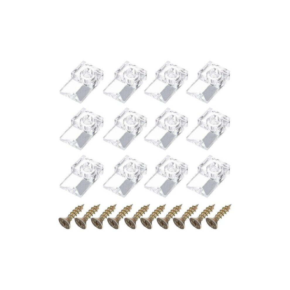 Mirror Clips, Transparent Abs And Iron, 50 Pieces With Screws For Glass, Mirror, Cabinet Door Installation Accessories 6901508398368