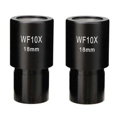 Microscope Eyepiece for Most Biological Microscopes, WF10X Wide Field with Scale, 23.2mm Diameter, 2-Pack