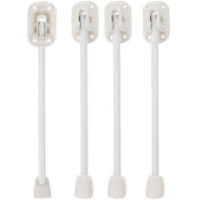 Folding Table Legs 4-Pack, White Plastic and Metal, Portable Space-Saving Legs for Coffee Table, Desk, Dining Table