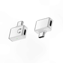 Lightning to USB-C Adapter with Right-Angle Design Compatible with Smartphones Tablets, Aluminium Alloy, High-Fidelity Audio Support