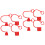8Pcs Plastic Hydraulic Quick Connect Caps Red Heat Resistant Covers 6