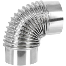 Stainless Steel Chimney Flue Elbow for Kitchen Extractor Duct, 20x12x12cm, Flame Retardant Leakproof