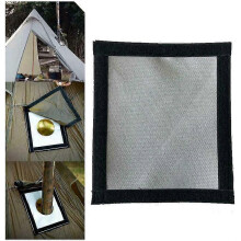 Tent Stove Jack, Waterproof Heat Resistant, Camping Stove Pipe Vent for Hot Tents, 23x22cm Grey Fibreglass