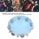 10in Hand Drum with Adjustable Tone, Double Row ABS Blue Hand Bell Percussion 5