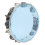 10in Blue Hand Drum with Adjustable Tone, Double Row ABS Light Hand Bell 8