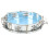 10in Hand Drum with Adjustable Tone, Double Row ABS Blue Hand Bell Percussion 10