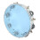 10in Blue Hand Drum with Adjustable Tone, Double Row ABS Light Hand Bell 10