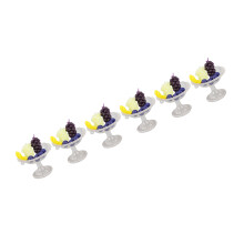 Lebensechtes Miniatur-Silikon-Früchte-Set für Puppenhäuser im Maßstab 1/12-1/6, 4x4x3cm
