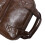 Thickened PU Leather Drumstick Backpack Storage Bag Brown 11