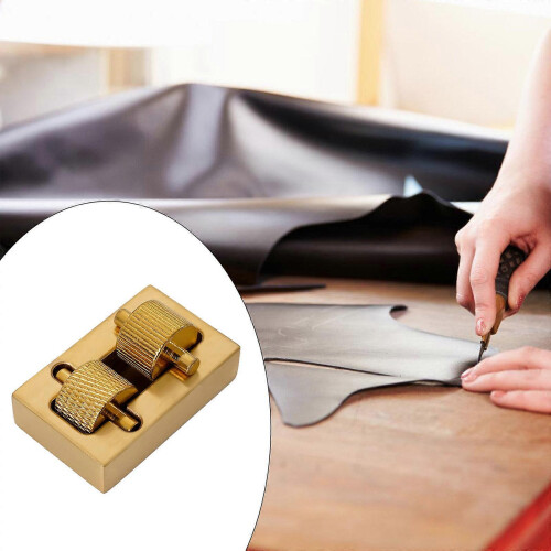 Leather Edge Dyeing Tool, Brass Material Wear-Resistant, Includes Container with 2 Application Heads for Leathercraft Projects 1