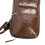 Thickened PU Leather Drumstick Backpack Storage Bag Brown 13