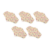 T18 Serviette hygiénique lavable en tissu au charbon de bambou à motif floral M 18x25cm