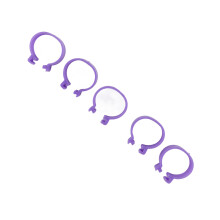 100 Duck Foot Rings Purple 18mm PP Plastic
