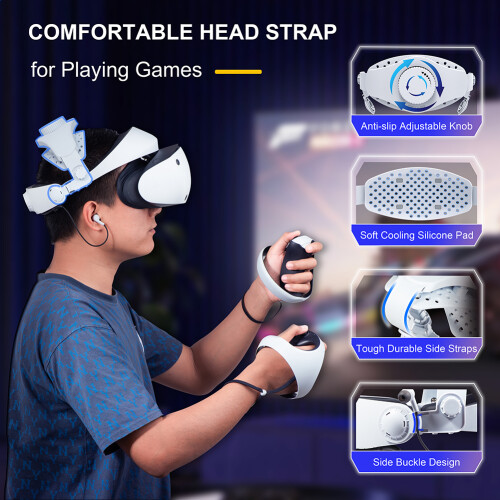 Adjustable Head Strap Breathable Comfort Headband Enhanced Support Weight Reduction Bracket for PS VR2 Headset Accessories 2