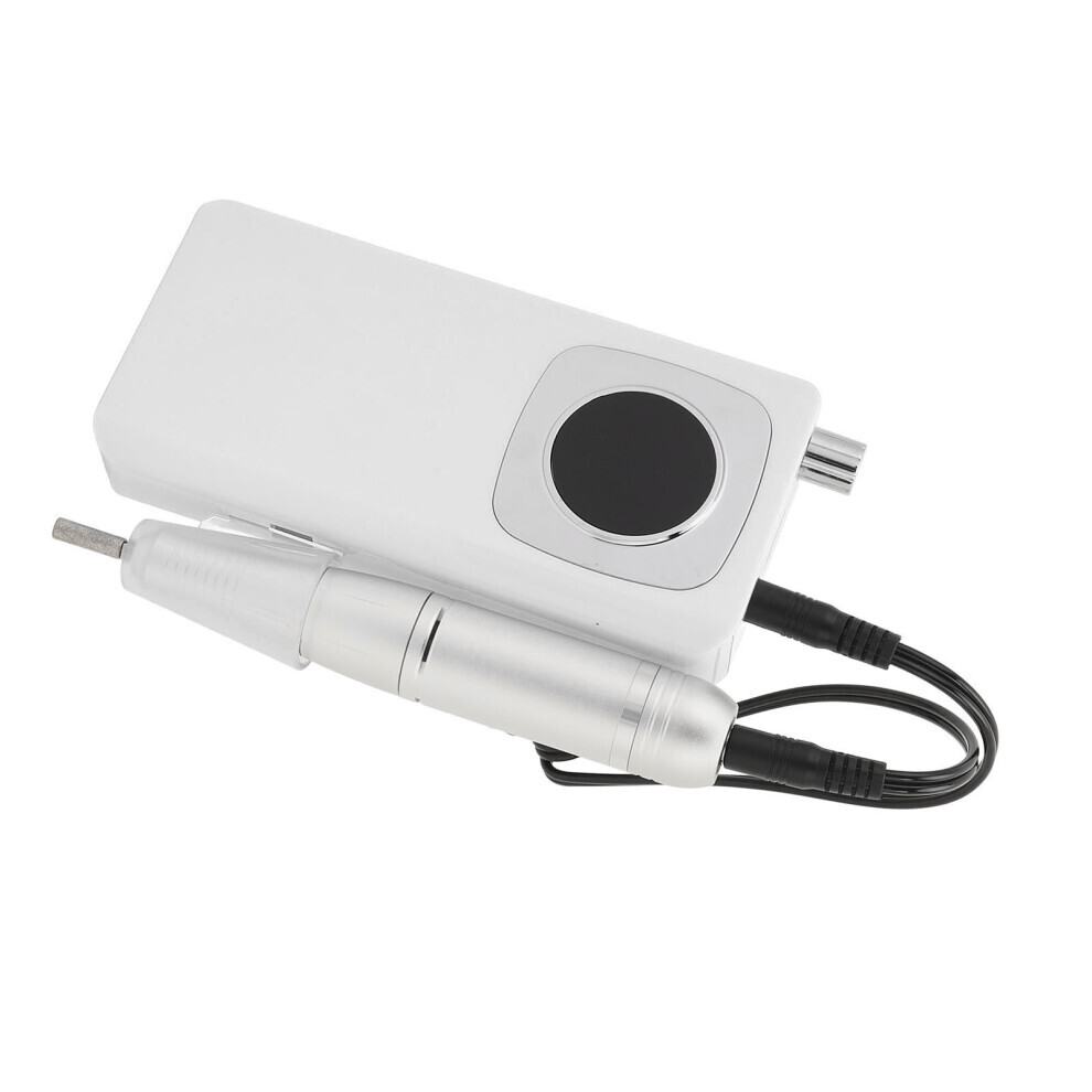 White 45000Rpm Cordless Nail Drill Electric File Rechargeable 2600Mah