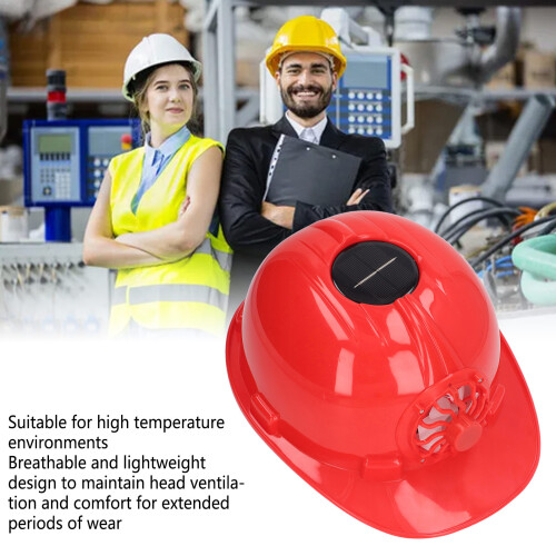 Solar-ventilatorischer Schutzhelm – Belüfteter Sicherheitshelm, 500g, Rot, Verstellbar 2