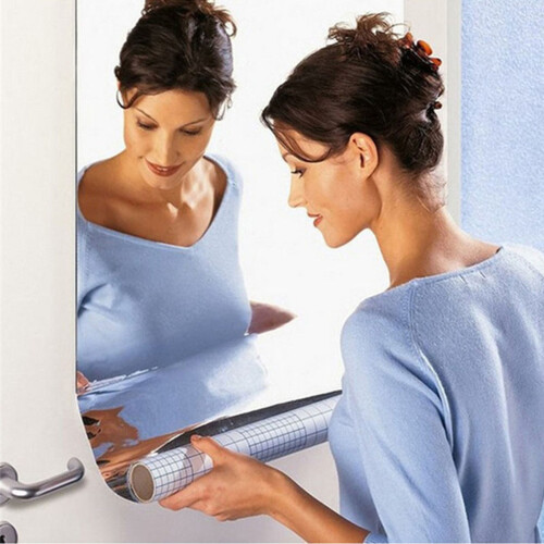 Shatterproof Self-Adhesive Mirror Stickers for Cabinets 1
