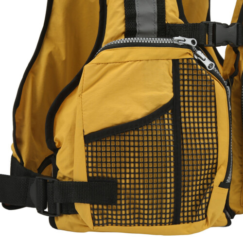 Fishing Vest with Adjustable Straps Yellow 2