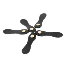 Set di 5 fibbie in vera pelle con clip a pressione per borse, nero ottone antico