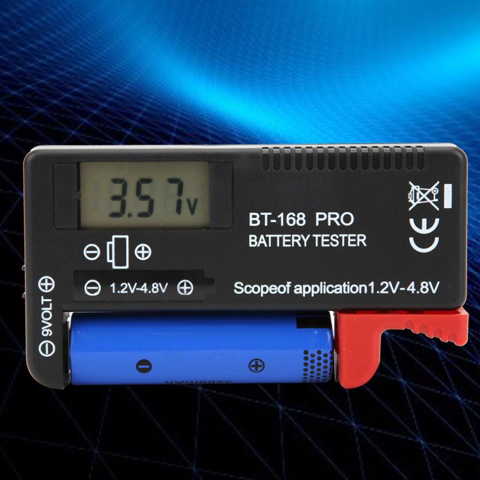 168Pro Digital Battery Tester Lcd For 1.2V-4.8V & 9V Batteries 8171392541319