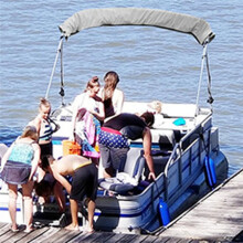 Boat Top Cover,Oxford Cloth Bimini Top Yacht Cover, Sunshade Boat Awning Strong Protection Against UV Rays,61-72Inches A