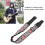 Leather Embroidered Guitar Strap, Adjustable, Red, Wear-Resistant 3