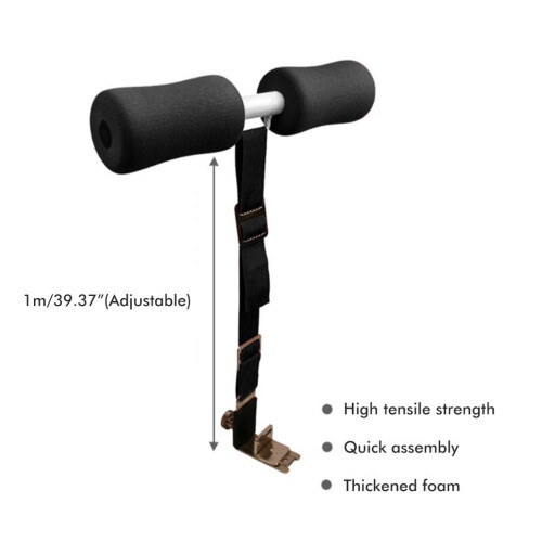 Portable Adjustable Hamstring Curl Strap Set for Home & Travel Workouts 2