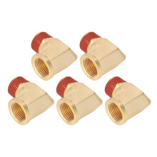 5 piezas de codo de bronce para tubería 0.5 pulgadas NPT macho a hembra 90
