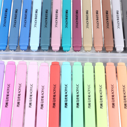36 Colors Acrylic Paint Markers, Soft Tips, Easy Clean, PP Material 2