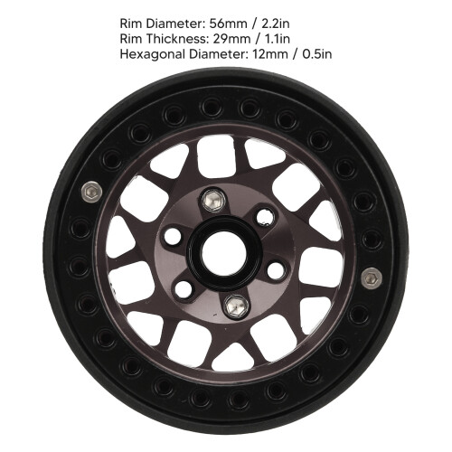 4pcs Titanium Beadlock RC Crawler Rims 2.2in Set 1