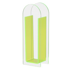 Centres de table de mariage contemporains en acrylique, vase au design moderne, sûr et durable avec surface transparente pour compositions florales