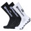 3 Pack Anti-slip Quick-Dry Socks 39-46 Black 3