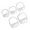 2-Set Beard Shaving Template, 5 Sizes, Clear White 10