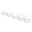 2-Set Beard Shaving Template, 5 Sizes, Clear White 14