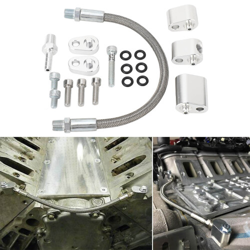 Metal LS Throttle Body Crossover Hose Kit Bypass