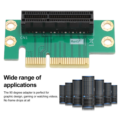 PCIe 4X Riser Card 90 Degree Adapter for Small Computer Cases Durable Material 1