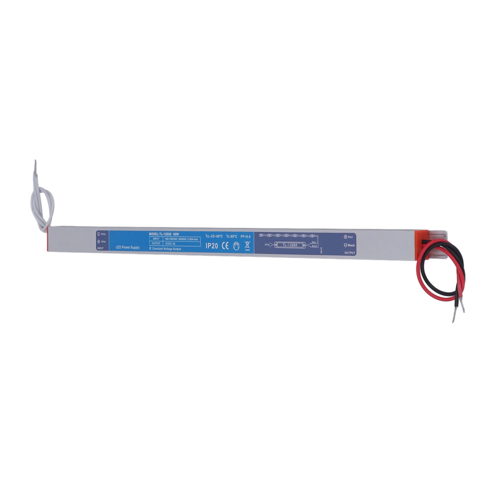 Ultra Slim 60W Led Transformer Driver, 12V 5A Aluminum Alloy Panel 9451388186298