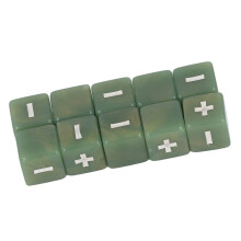 20pcs Light Green Plus Minus Sign Dice Set 16mm for Math Teaching