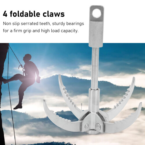 Grappling Hook 4 Folding Claw 868g 1.5cm Silver 2