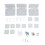 3pcs Acrylic Small Wall Shelf 252g 10x10x5cm Clear 3