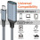 2X High Quality Data Cable Type-C to USB3.0 Transfer Cable for Mobile Tablet Computer Vehicle Extension Converter Gray 5