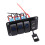 Panneau à bascule 3 interrupteurs 12V/24V avec USB 4,8 A bleu 1