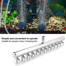 Aquarium Luftstrom-Regulierventil 12 Anschlüsse Edelstahl Fischtank-Zubehör