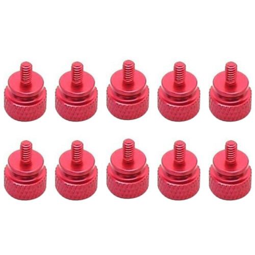 20Pcs/Lot UNC6 -32 M3.5 Hand Screw for GPU Holder PSU Computer Case Side Panel Screws PC Assemble WaterCooling Red 2