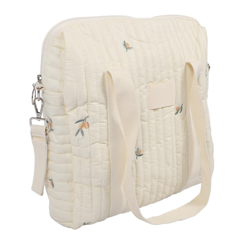 Large Cotton Baby Stroller Storage Bag, 30X12x36cm, & Olive Beige