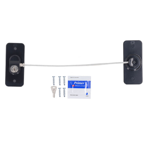 Childproof Window Restrictor 360 Rotatable Black 1