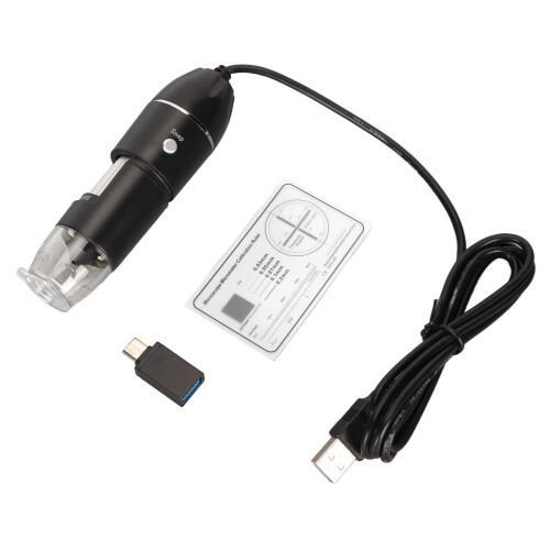 Microscope numérique USB Type C 50X-1600X avec 8 LED pour téléphone et PC 1
