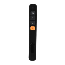 Schwarzer wiederaufladbarer Laserpointer mit USB und 30 m Reichweite für Präsentationen