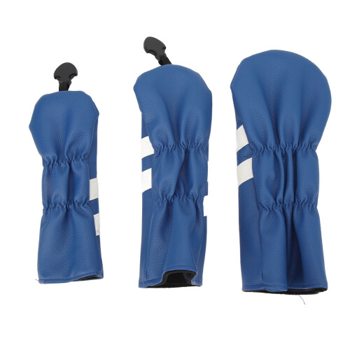 Golf Schlägerhauben Set PU 3 Größen Blau